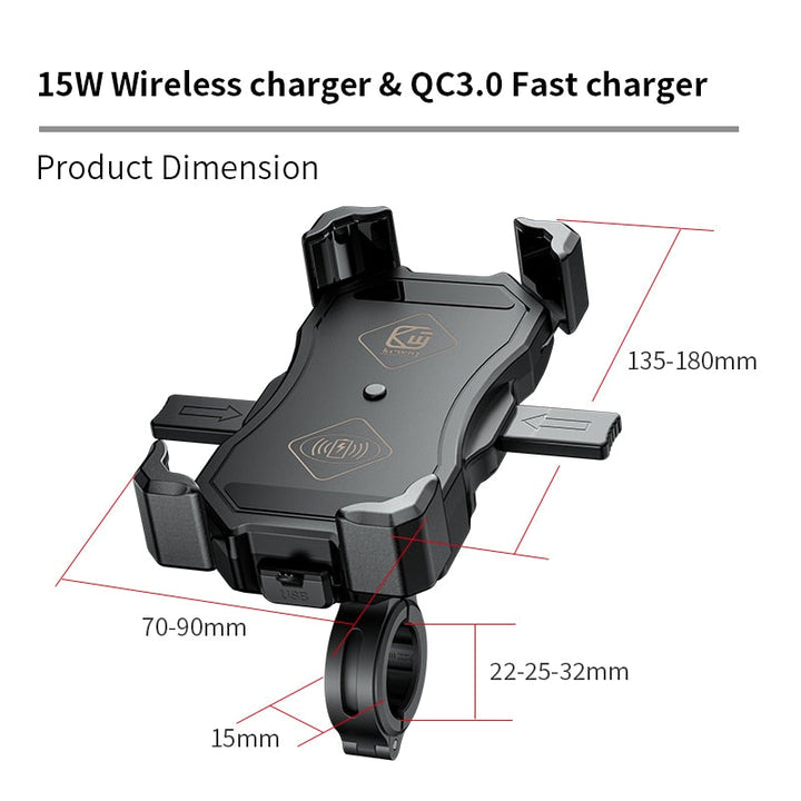 Wireless Phone Charger for Motorcycle/Bike